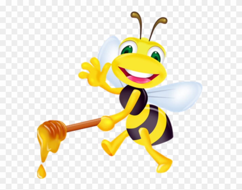 Bee With Honey Cartoon #903042