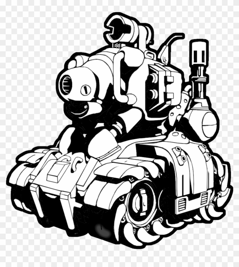 Metal Slug Tank Line Art By Noekoarcade - Cartoon #903178