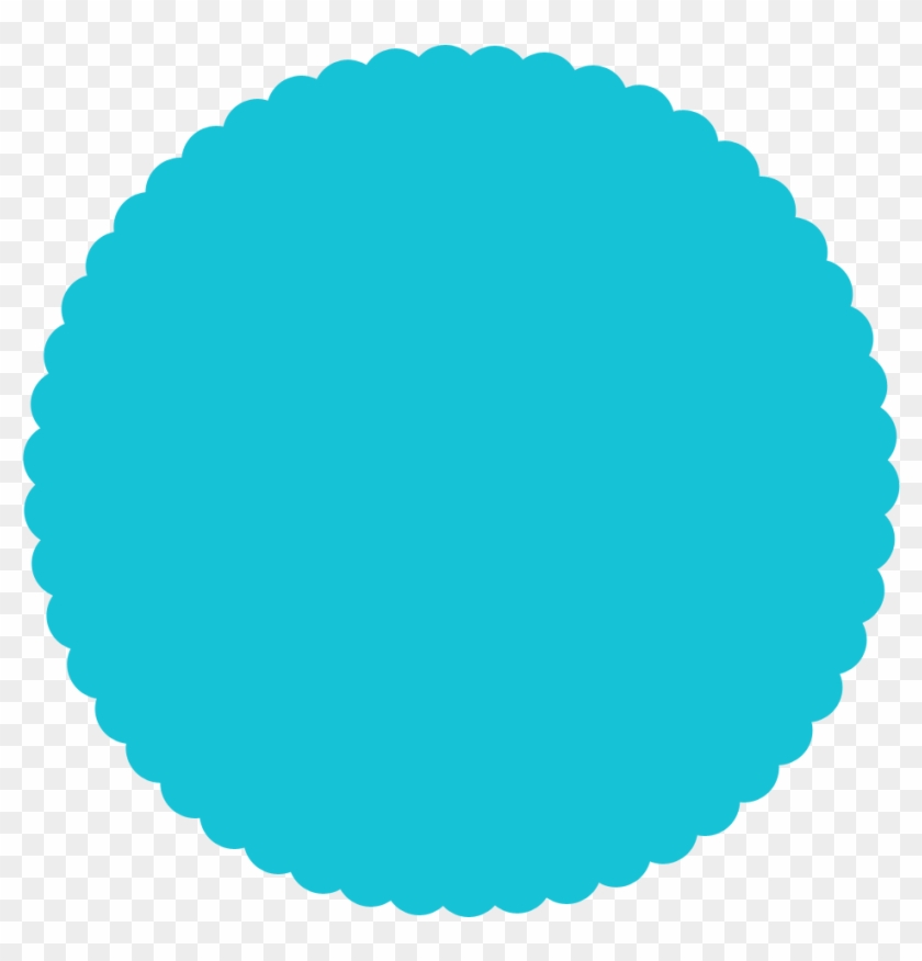 Circle Clipart Scalloped Edge - Circle Turquoise #903181