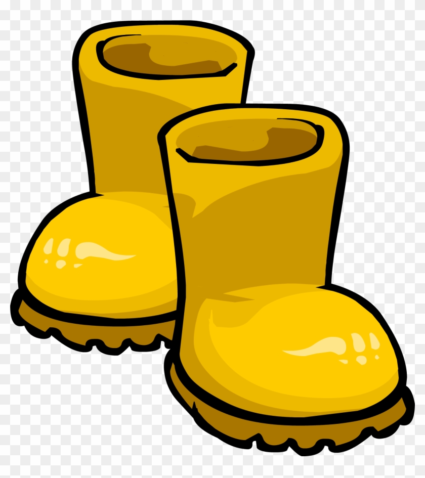 Yellowrubbershoes - Yellow Rain Boots Cartoon #903363