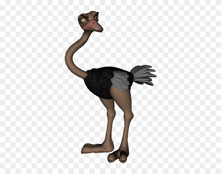 Cartoon Ostrich 4 Height= - Clip Art #903473