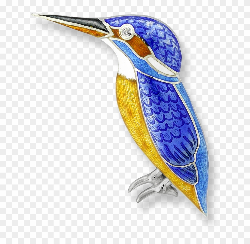 Nicole Barr Designs Sterling Silver Kingfisher Brooch-blue - Jewellery #903520