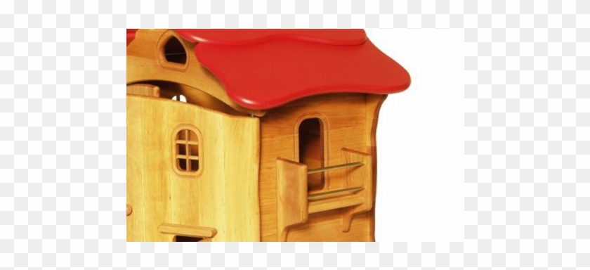 Doll House With Doors And Red Roof - 935 4056 H2 Drewart Puppenhaus Mit Metallherd, Haus #903680