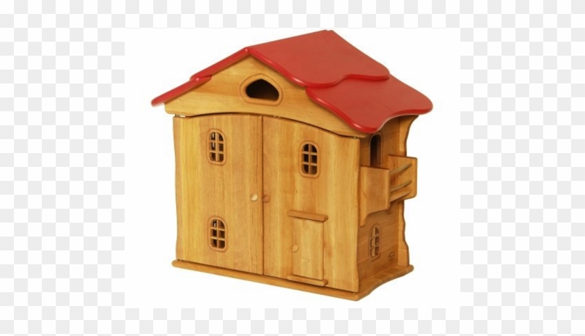 Doll House With Doors And Red Roof - 935 4056 H2 Drewart Puppenhaus Mit Metallherd, Haus #903700