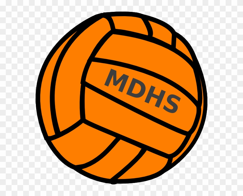 Orange Volleyball - Love Volleyball Svg #903788