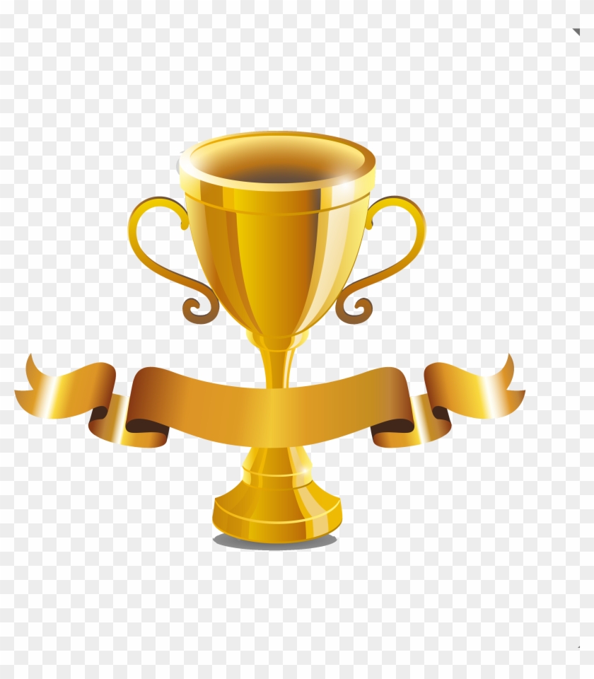 Trophy Clip Art - Trophy With Ribbon Png #903849