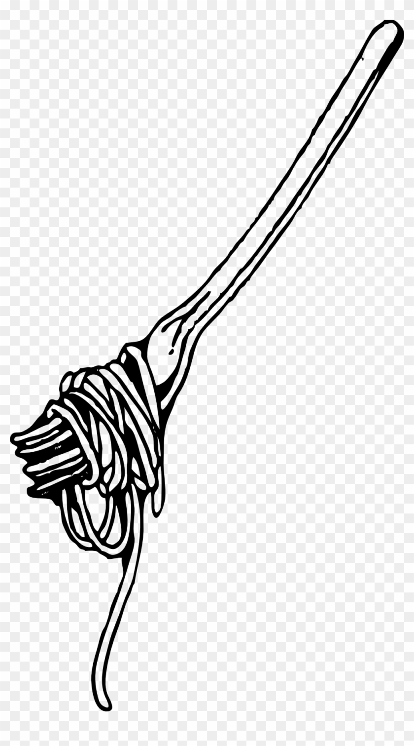 Fork With Spaghetti Black White Line Art 999px 112 - Spaghetti Black And White #903905