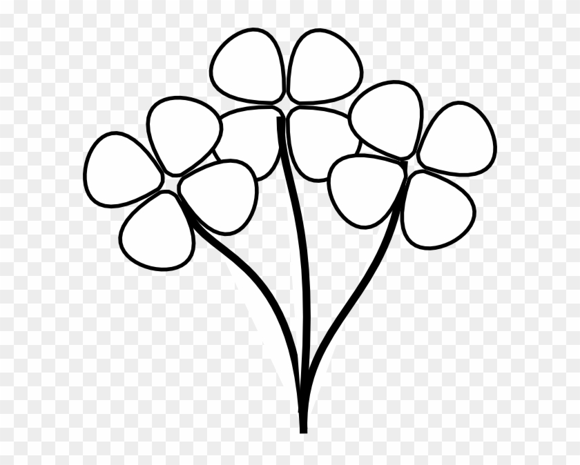 Flower Stem Clipart Black And White Clipart Panda Free - Line Art #904057