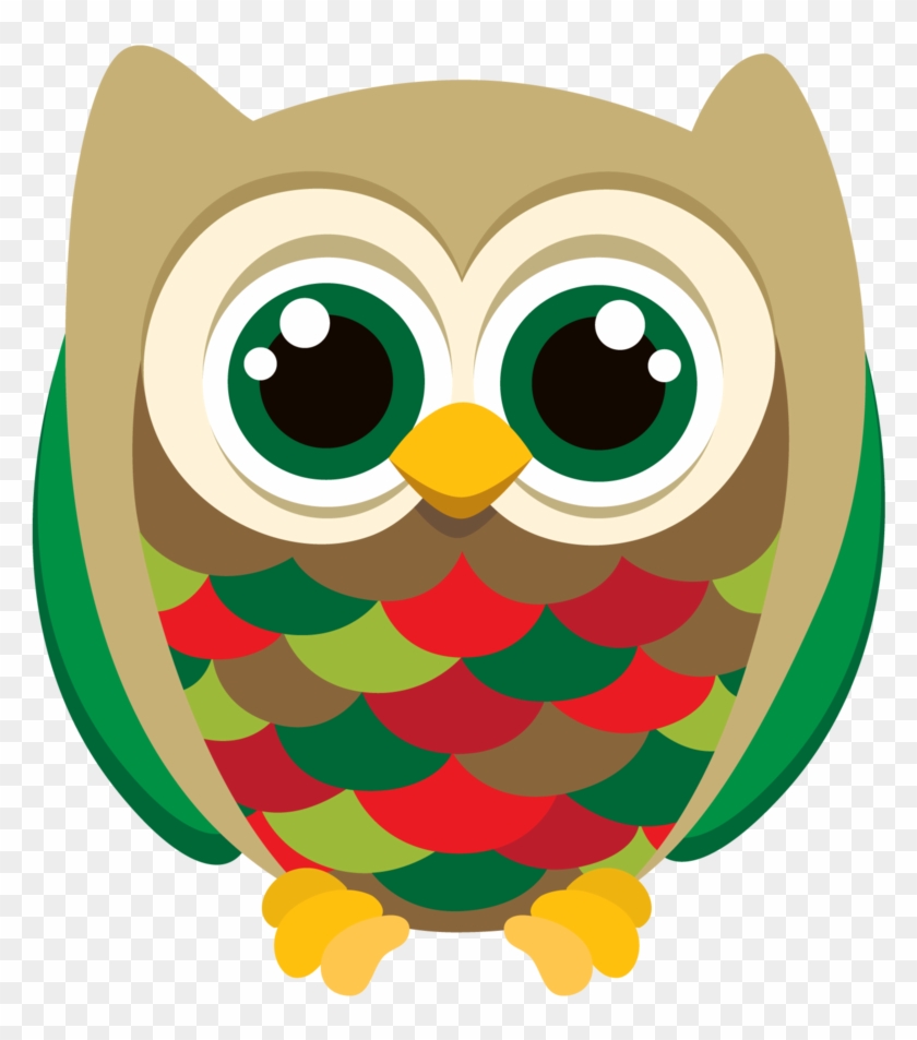 Christmas Owls - Minus - Clip Art #904282