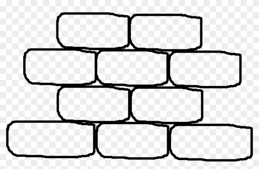 Wall Clipart Brick Chimney - Bricks Black And White Clip Art #904512