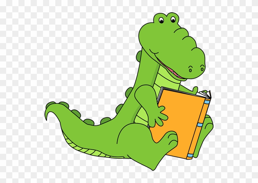 Gators Are Readers - Animals Reading Books Clip Art #904659