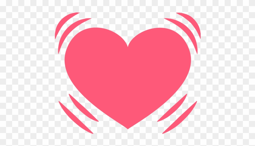Beating Heart Emoji Icon Vector Symbol Free Download - Pulsing Heart Emoji #904694