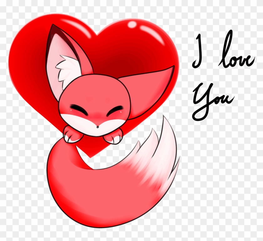 Fox I Love U By Rianadragoness - Funny I Love You Animated Gif #904729