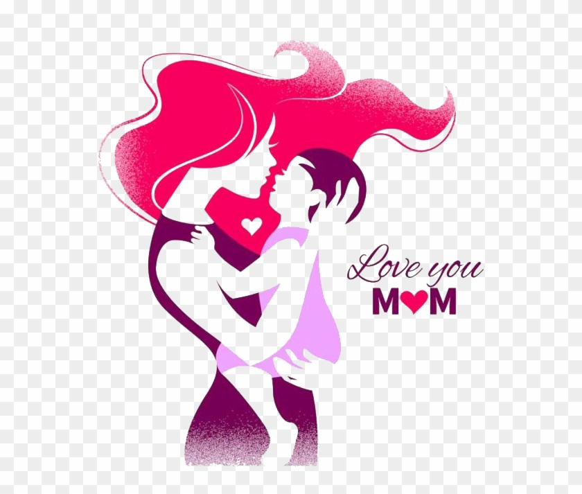 Mother's Day Silhouette Clip Art - Happy Mothers Day Vector #904775