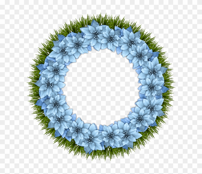 Blue Christmas Wreath - Circle #904804