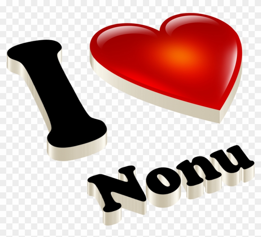 I Love You Nonu Heart Name Transparent Png - Transparency #904827