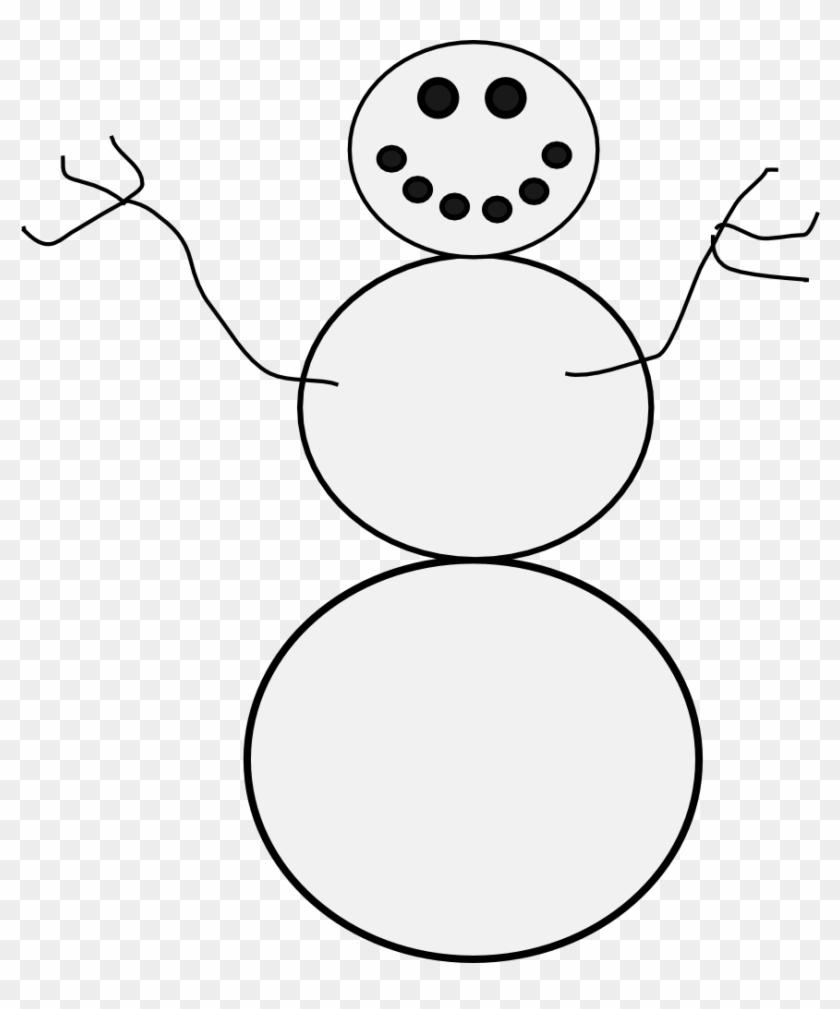 Clip Art - Snowman With No Buttons #904840