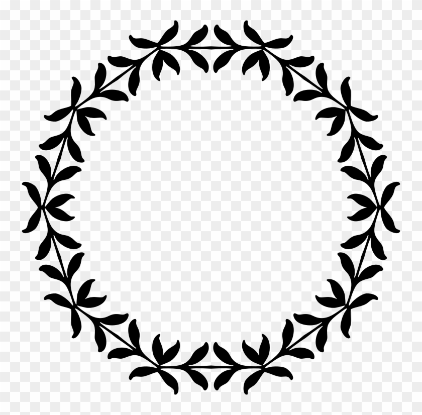 Corner Decoration Expanded 20 Black And White Christmas - Frame Floral Redondo Png #904854