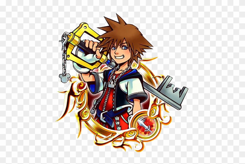 Sora Illustration Version [p] Super Rare/premium - Kingdom Hearts Sora Keyblade #904897