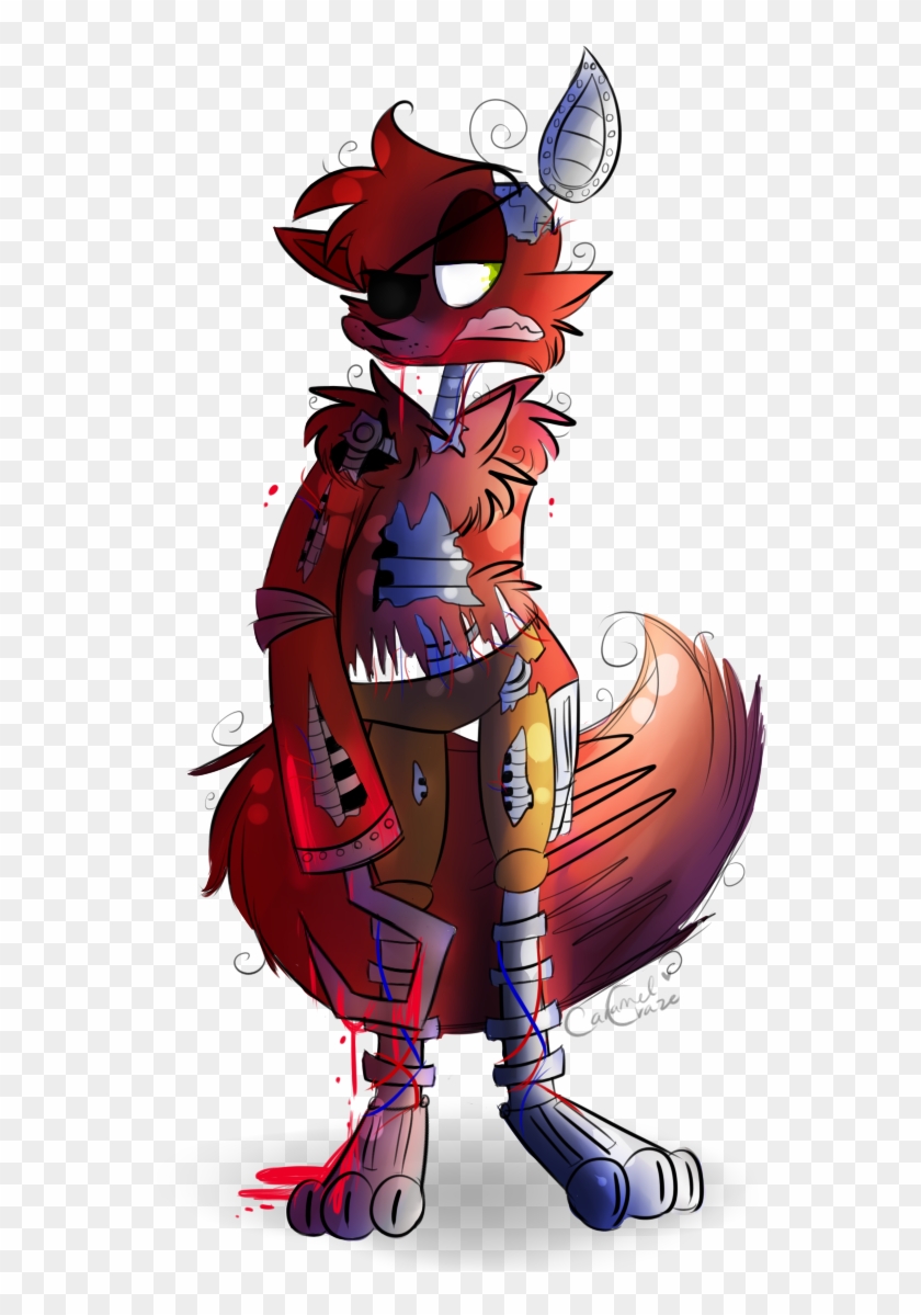 28 Collection Of Withered Foxy Drawing - Fnaf Withered Foxy Fanart #904912