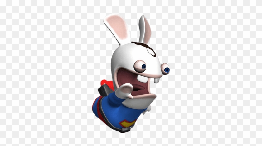 Rabbids Clark Superbunny - Rayman Raving Rabbids Png #904915