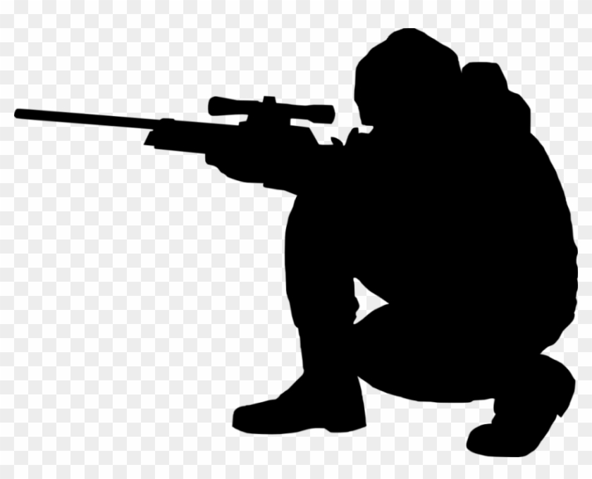 Shooter Clipart Soldier - Sniper Silhouette Png #904916