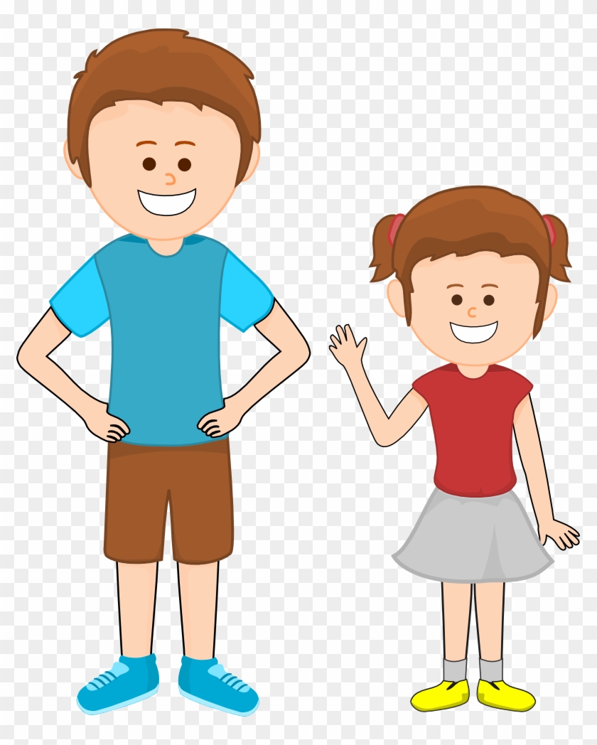 Brother And Sister - Cartoon - Free Transparent PNG Clipart Images Download