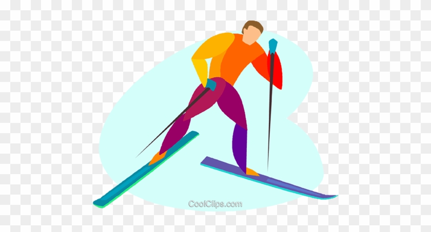 Cross Country Skiing Royalty Free Vector Clip Art Illustration - Liikunta #905363
