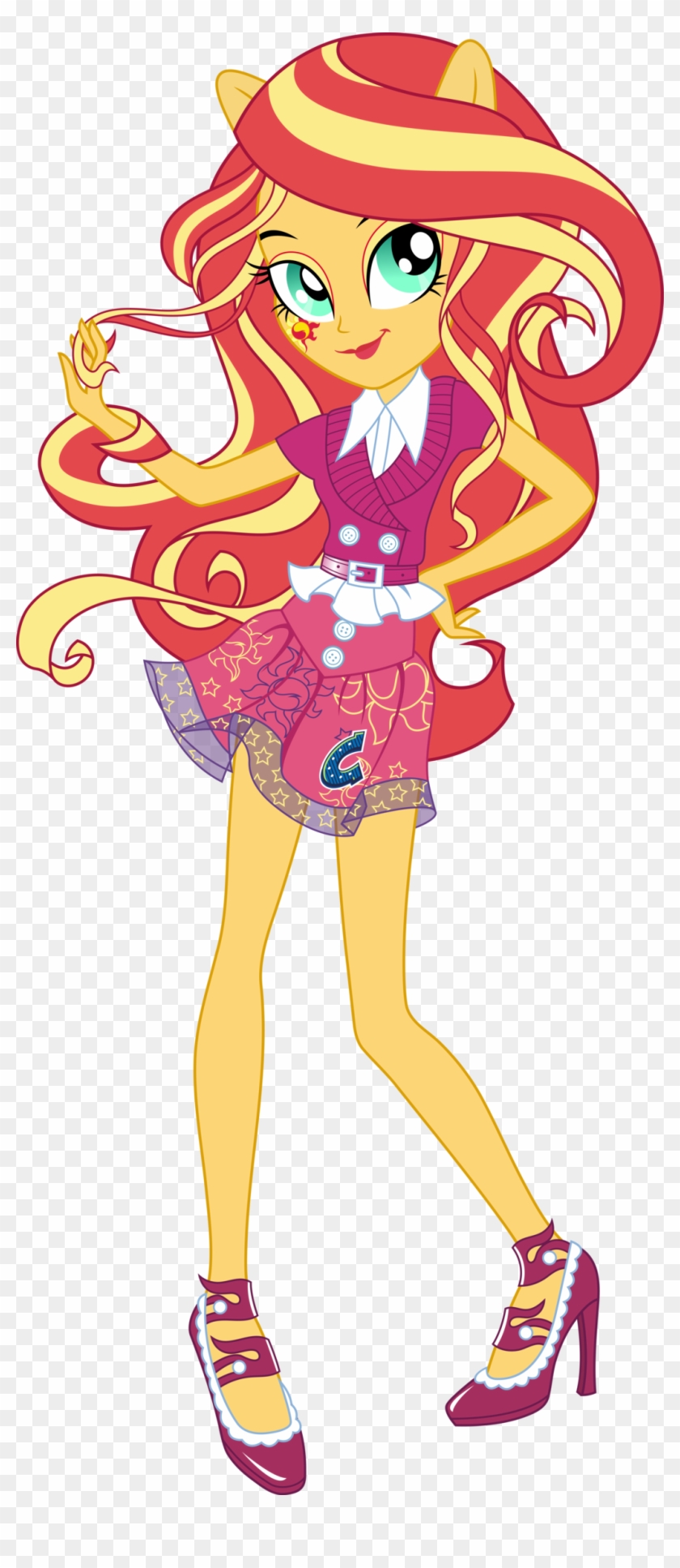 School Spirit Sunset Shimmer Vector By Icantunloveyou - Sunset Shimmer School Spirit #905388