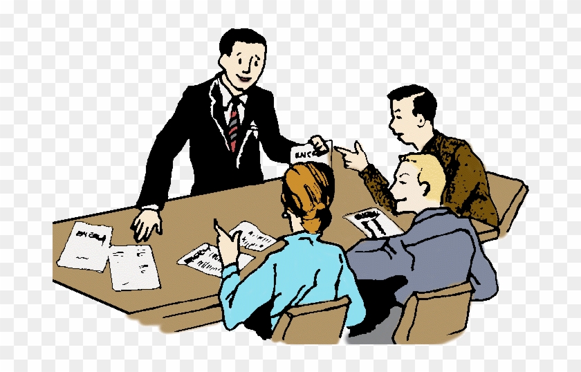 Clip Art People Meeting Clipart Image - Meeting Kartun #905441