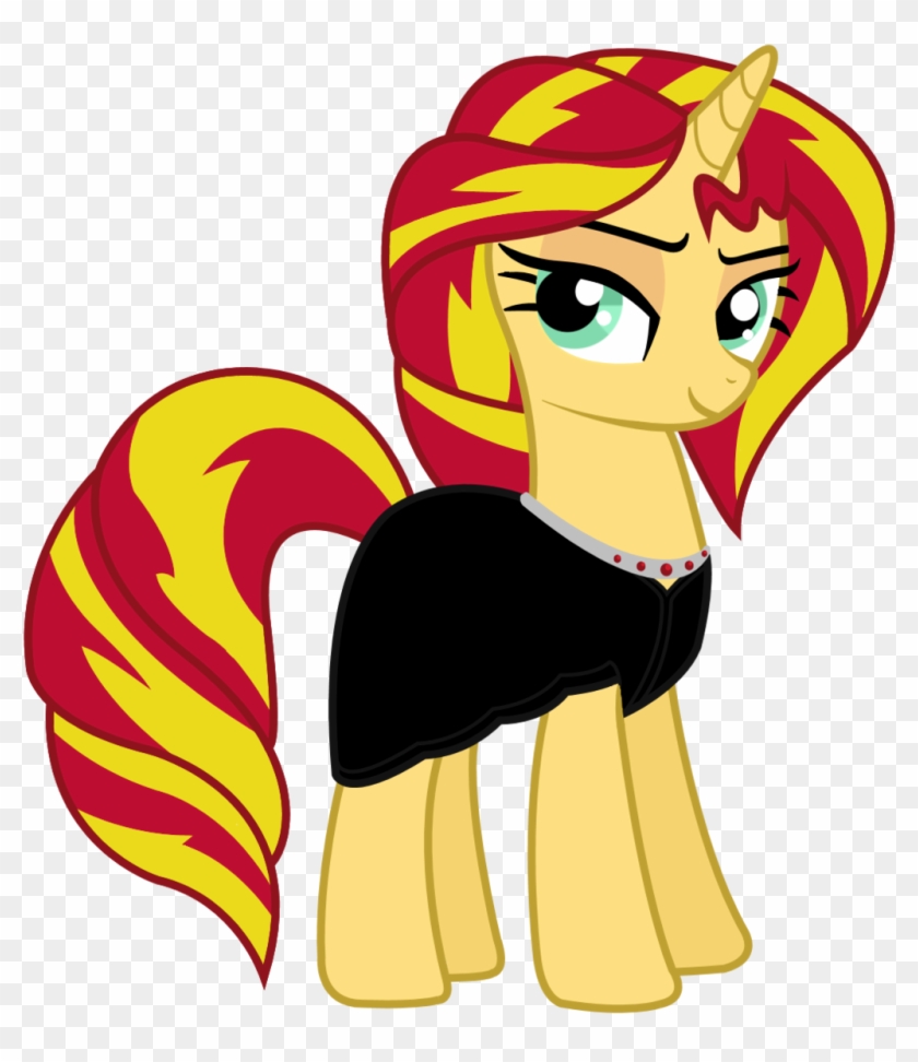 Sunset Shimmer In A Dress By Totallynotabronyfim On - Mlp Sunset Shimmer Dress #905577