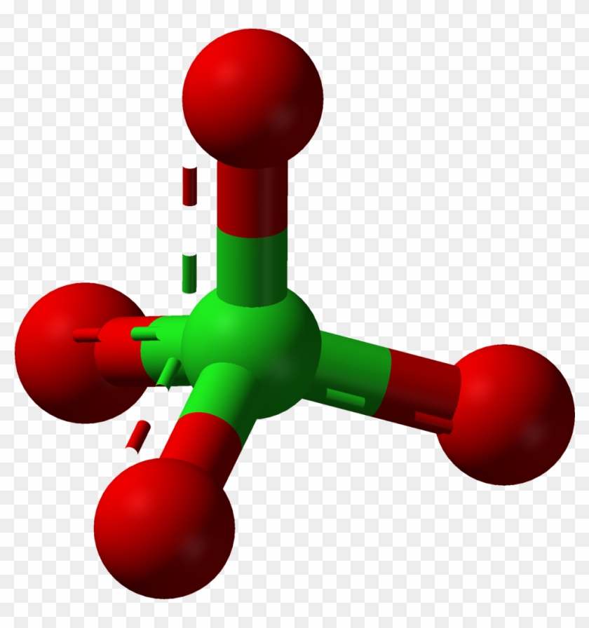 Perchlorate - Potassium Chlorate Ball And Stick Model #905592