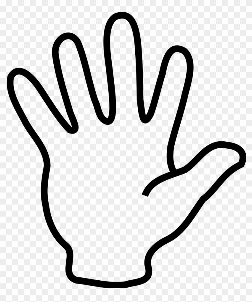 Right Handprint Clipart Download - Hand Drawing 5 Fingers #905736