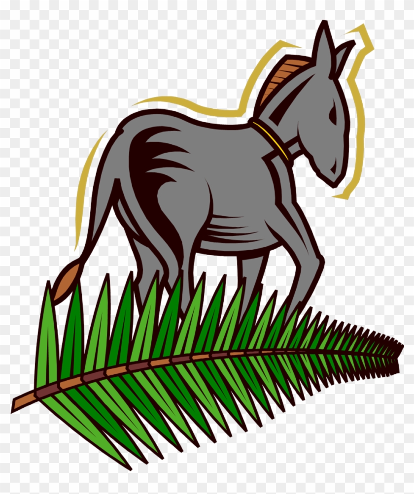 Palm Sunday - Donkey And Palm Branch #905756