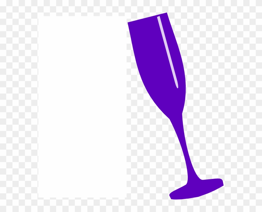 Champagne Clipart Purple - Single Champagne Glass Clipart #905787