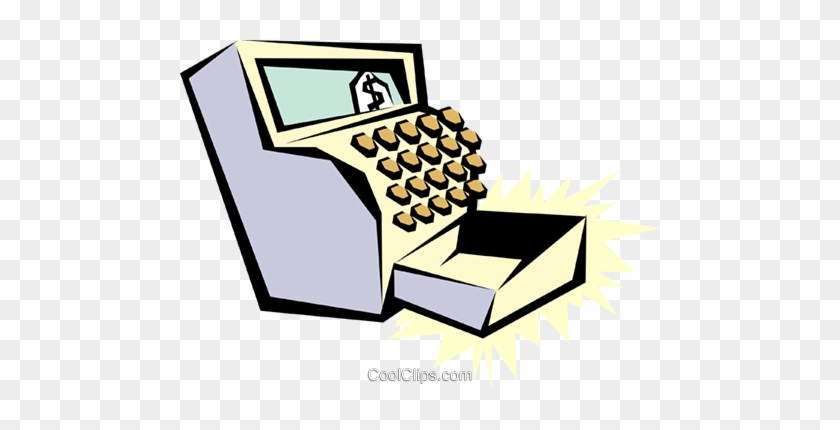 Cash Register Royalty Free Vector Clip Art Illustration - Cash Register Royalty Free Vector Clip Art Illustration #905929