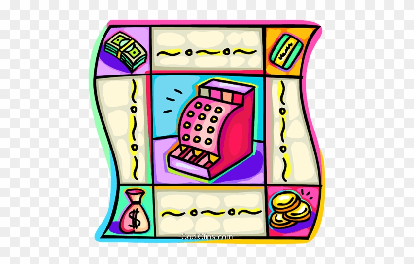 Cash Register Royalty Free Vector Clip Art Illustration - Clip Art #905934