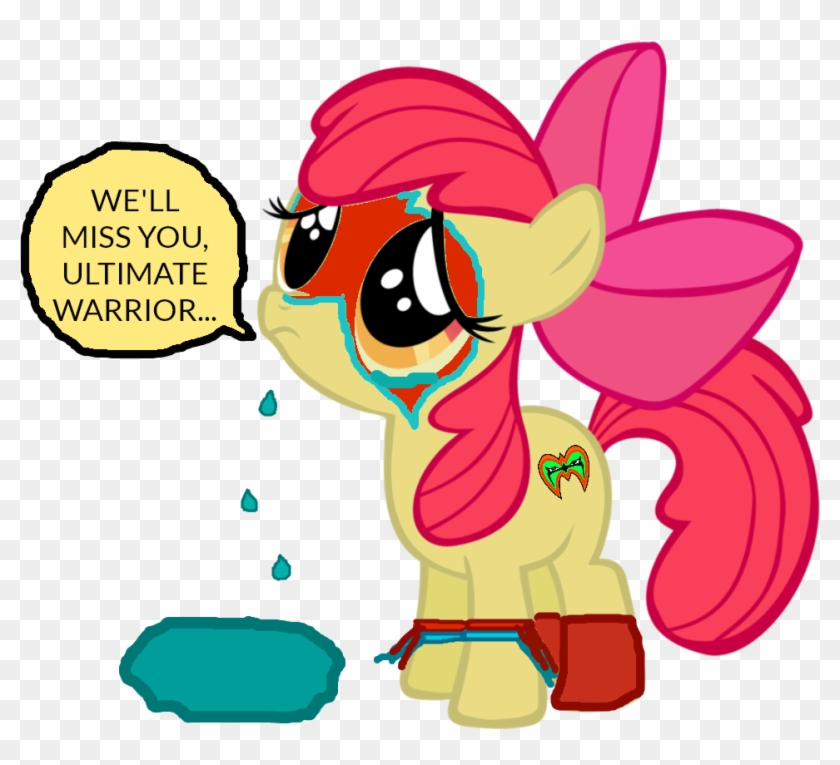 Applebloom Mourns Ultimate Warrior's Death By Thunderfists1988 - Little Pony Friendship Is Magic #905961