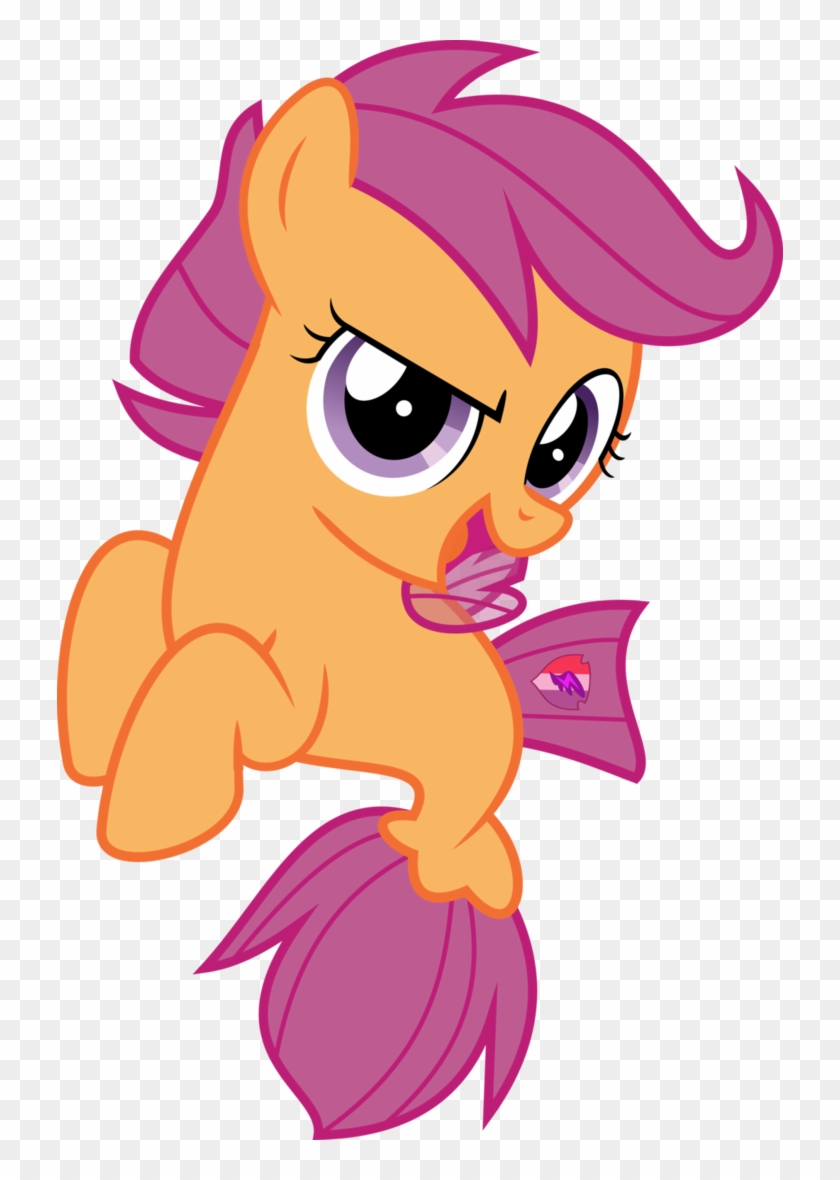 Mlp Vector - Scootaloo - Cutie Mark Crusaders Seapony #906069