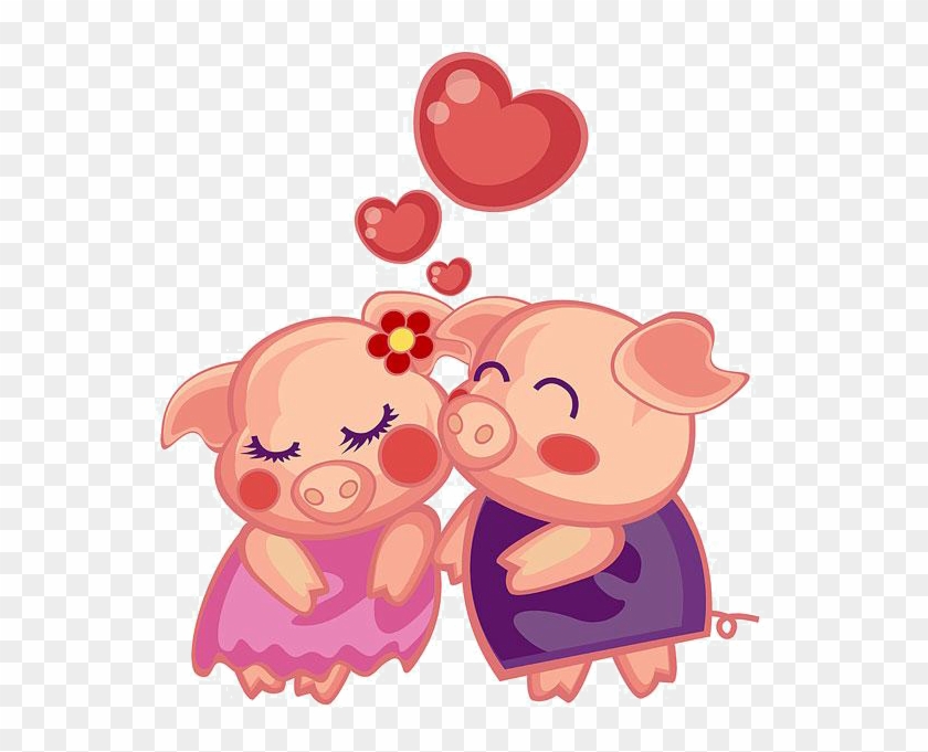 Domestic Pig Porky Pig Miss Piggy Cartoon - Pig Couple Cartoon #906129