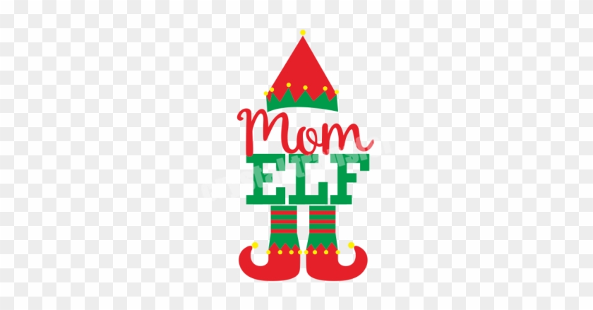Mom Elf Rhinestone Iron On Transfers For Christmas - Illustration #906366