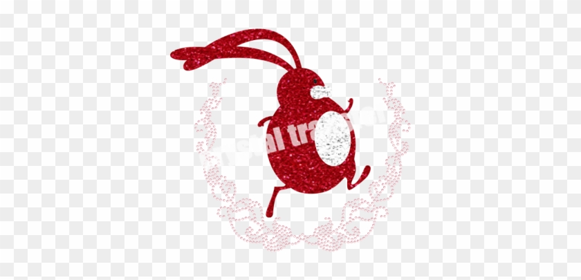 Happy Easter Glitter Rhinestone Transfers Design - Vinyldisorder Easter Bunny Wall Decal - Vinyl Decal #906414