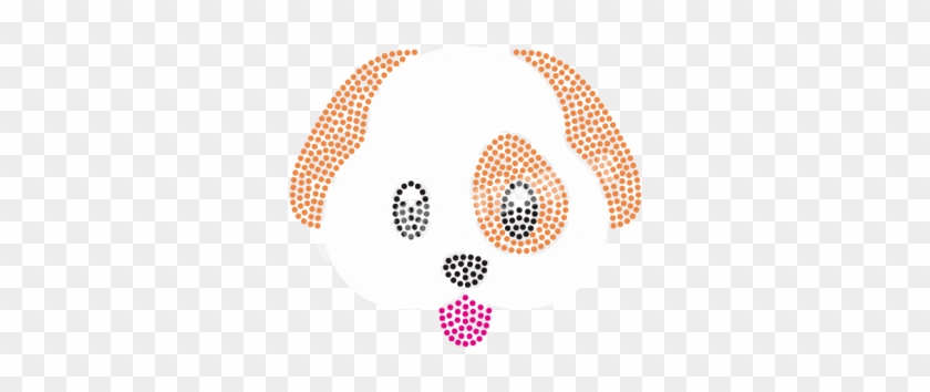 Dog Emoji Cute For Baby Kid Clothing Rhinestone Transfers - Illustration #906422
