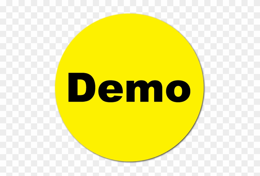 "demo" Yellow Gloss Circle Stickers - Картинки Smile #906435