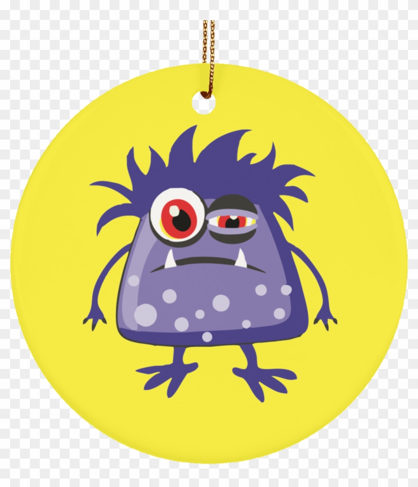 Chronic Fatigue Syndrome Monster Ceramic Circle Ornament - Chronic Fatigue Syndrome Monster Cotton Unisex Shirt #906480