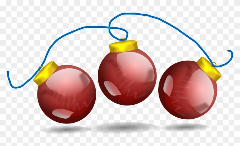 Christmas Clipart - Christmas Ornaments On A String #18130