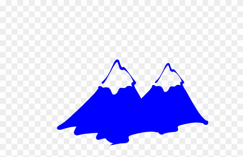 Mountain Blue Logo Clip Art At Clker - Mountains Clipart Black And White #18210