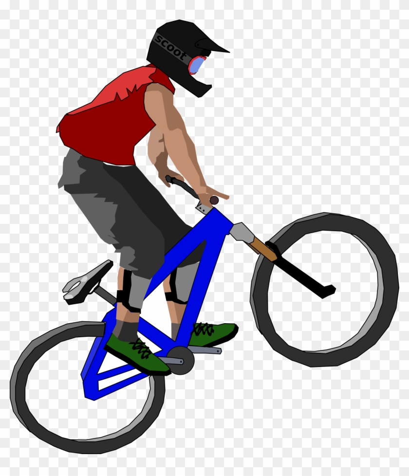 Big Image - Mountain Biker Clip Art #18275