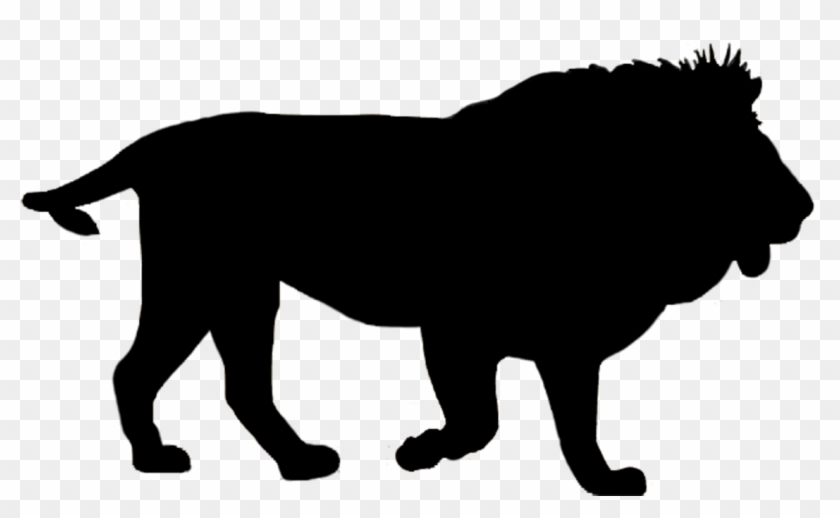 White Lion Clipart Safari Animal - Lion Silhouette Png #18279