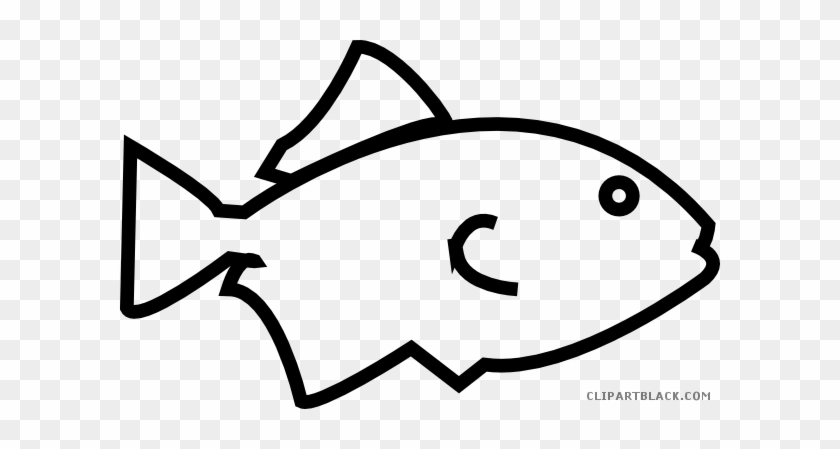 Fish Outline Animal Free Black White Clipart Images - Clipart Fish